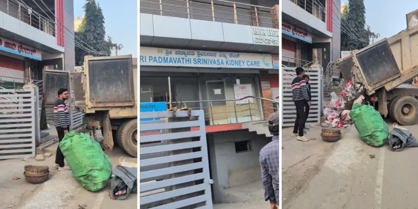 Ballari municipal corporation takes action, dumped garbage outside errant hospitals