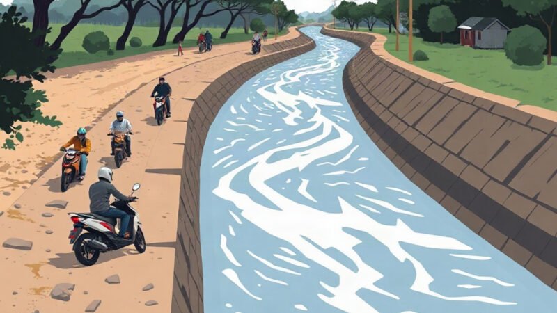 Rider swept away in Tungabhadra canal near Devasamudra, Kampli